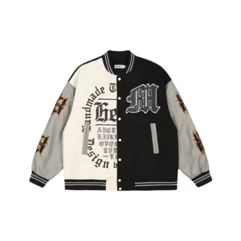 Vintage Patchwork Baseball Jacket