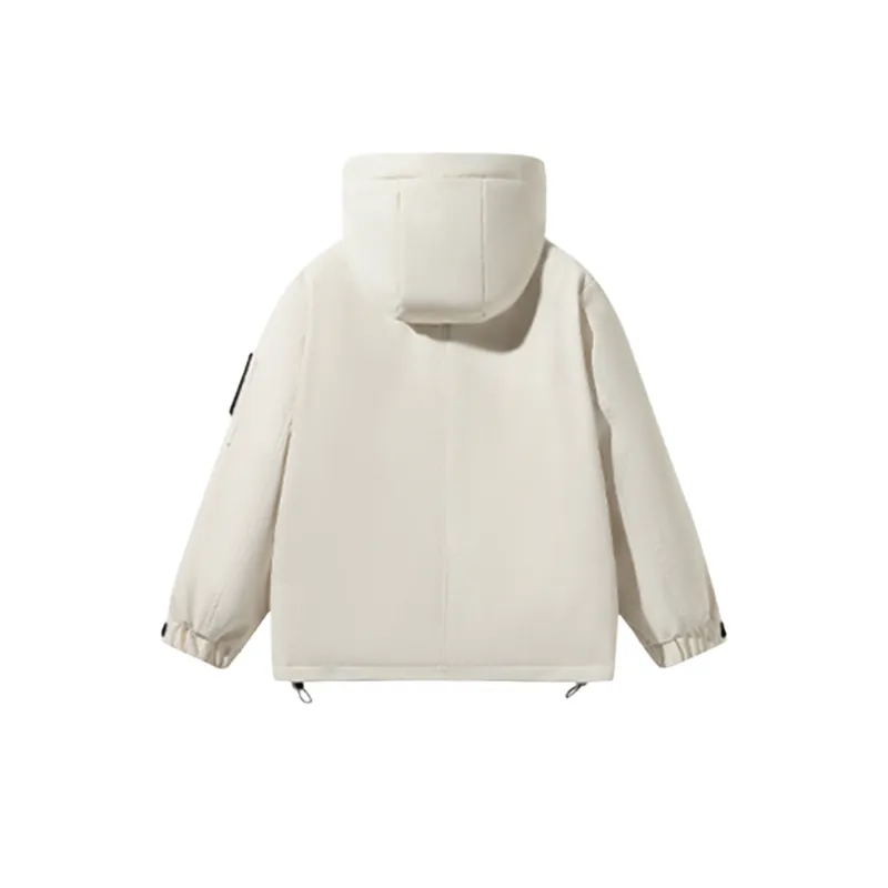 Double Zipper Hooded Down Jacket-1