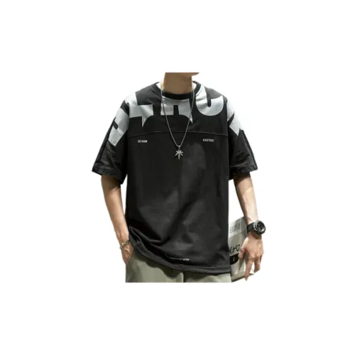 Letter Printing Loose Half sleeved T shirt swag OOTD