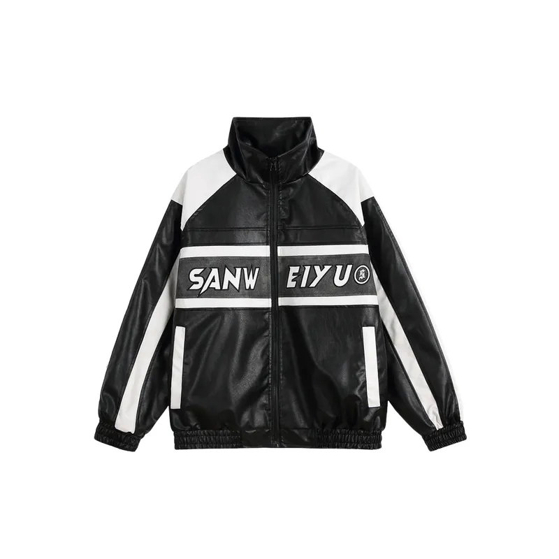 Fashionable Glamorous Leather Jacket-2
