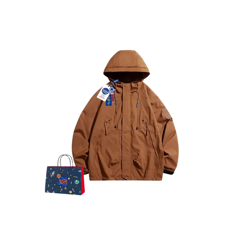 Loose Fashionable Blended Synthetic Fabrics Outdoor Jacket-2