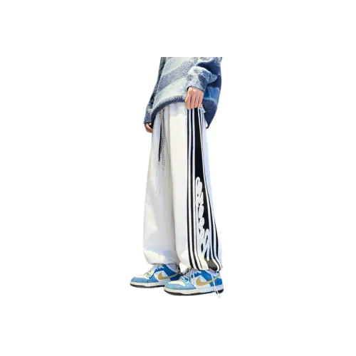 Striped Pants Trendy Wide Leg Sports Pants