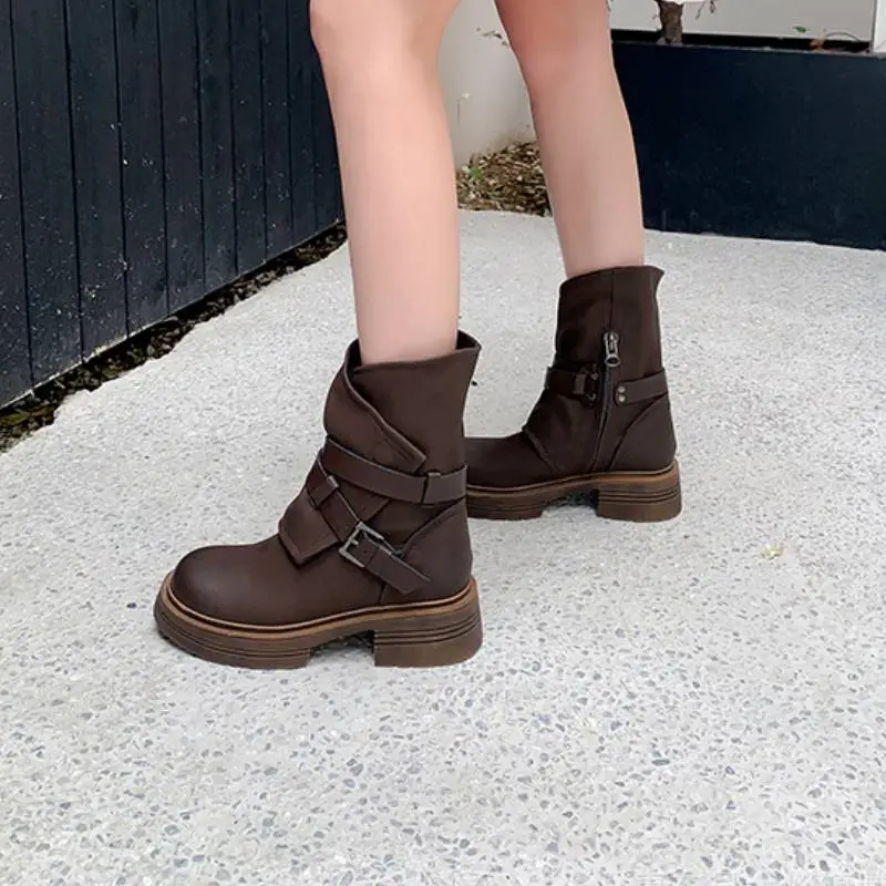 Retro Fashionable Ankle Boots-1