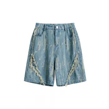 Trendy Distressed Denim Shorts
