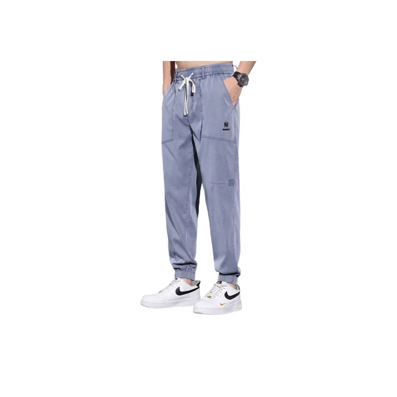 Elastic Waist Drawstring AComfortable Casual Cropped Pants-12