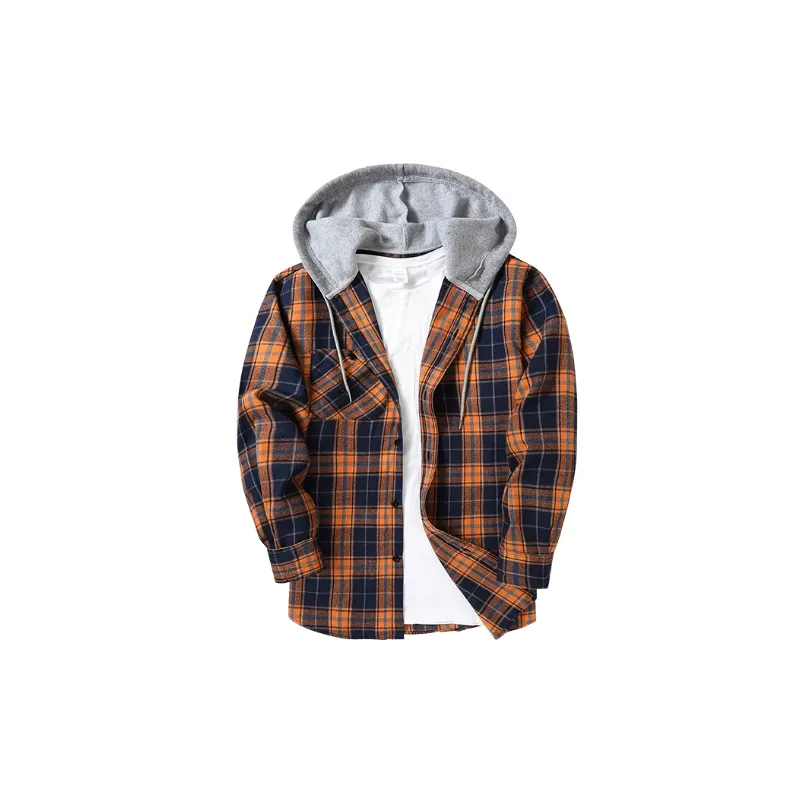 Casual Plaid Four Way Stretch Fabric Sweatshirt-0