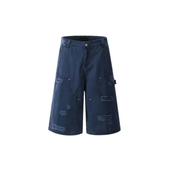 Retro Casual Cotton Blended Fabric Cargo Shorts
