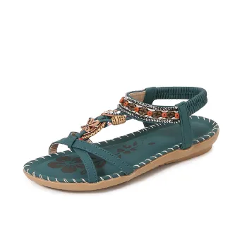 Simple Rhinestone Beach Sandals