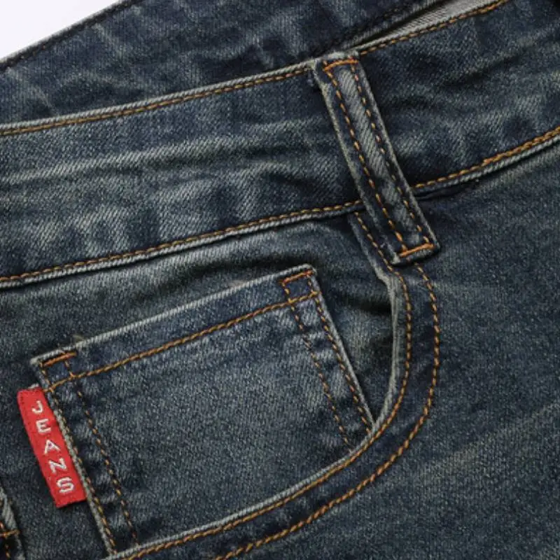 Casual Straight Leg Jeans Unisex-2