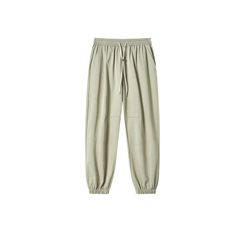 Thin Ice Silk Drawstring Ankle Pants-6