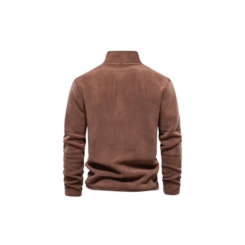 Simple Plain Polyester Sweatshirt-1
