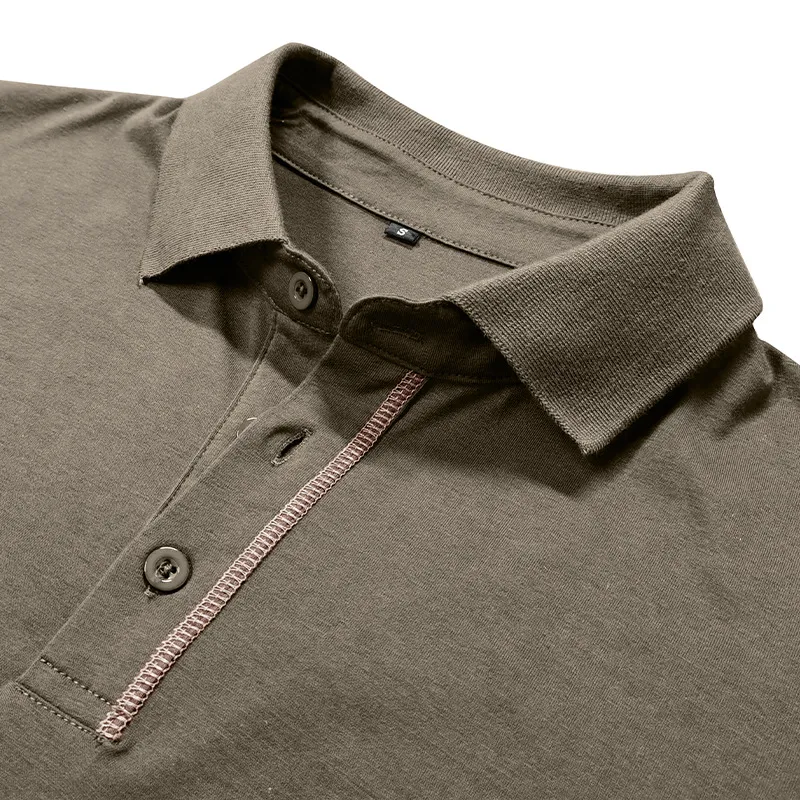 Fashionable Long Sleeve Polo-9
