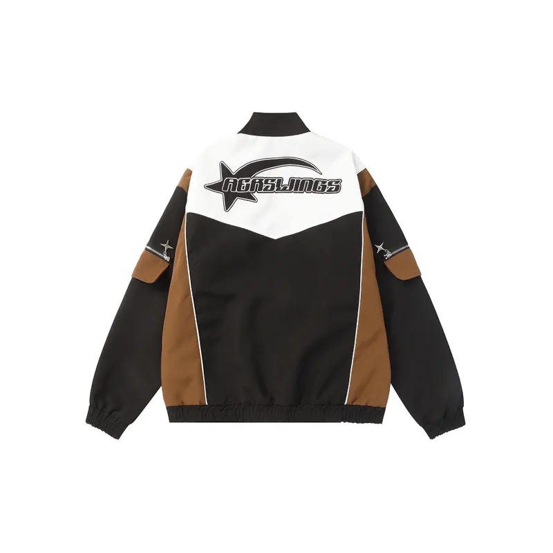 House Deconstructed Stitching Multi Pocket Loose Jacket-7