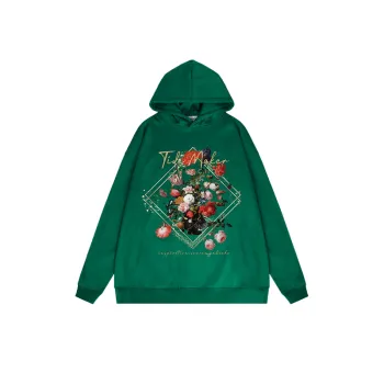 American Style Fashion Brand Street Rose Printed Loose Sweatshirt High Street Atmosphere Hoodie