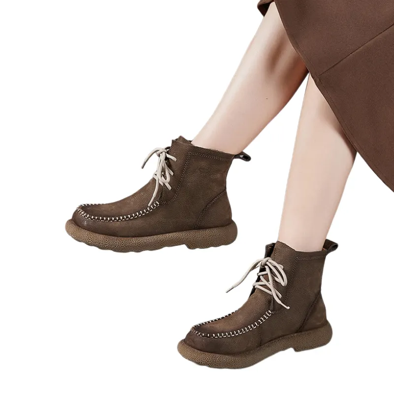 Retro Plain Martin Boot-6