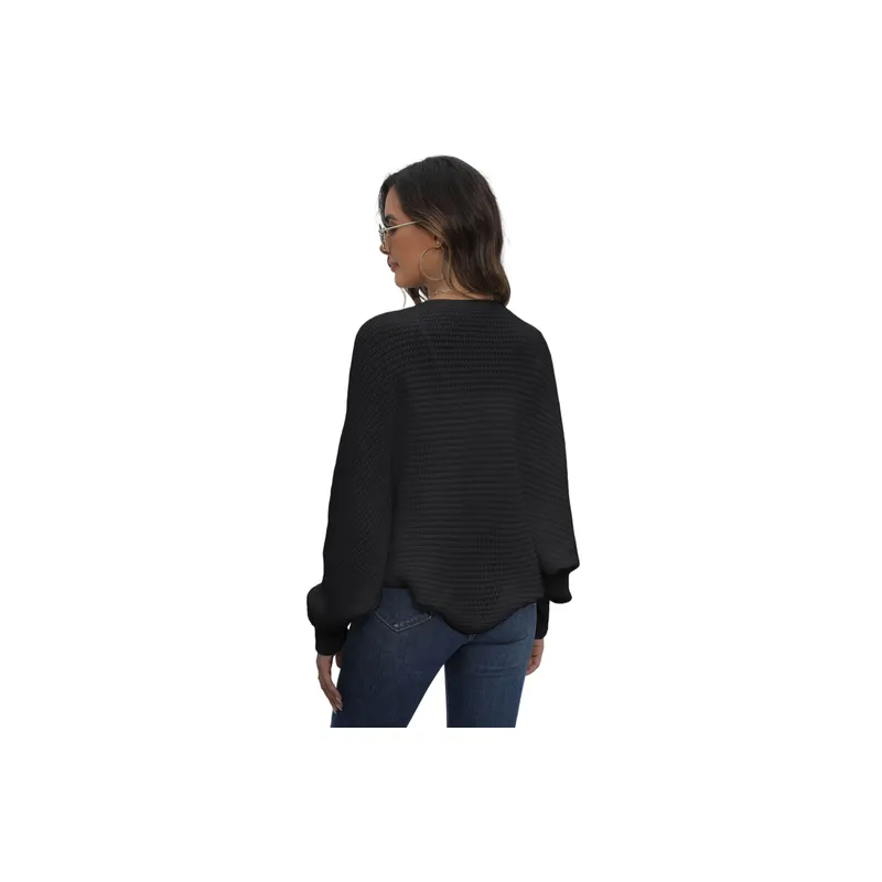 Casual Plain Acrylic Fibres Knitwear Women-3