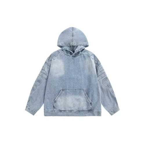 Retro Old-Fashioning Loose Sports Denim Hooded Jacket