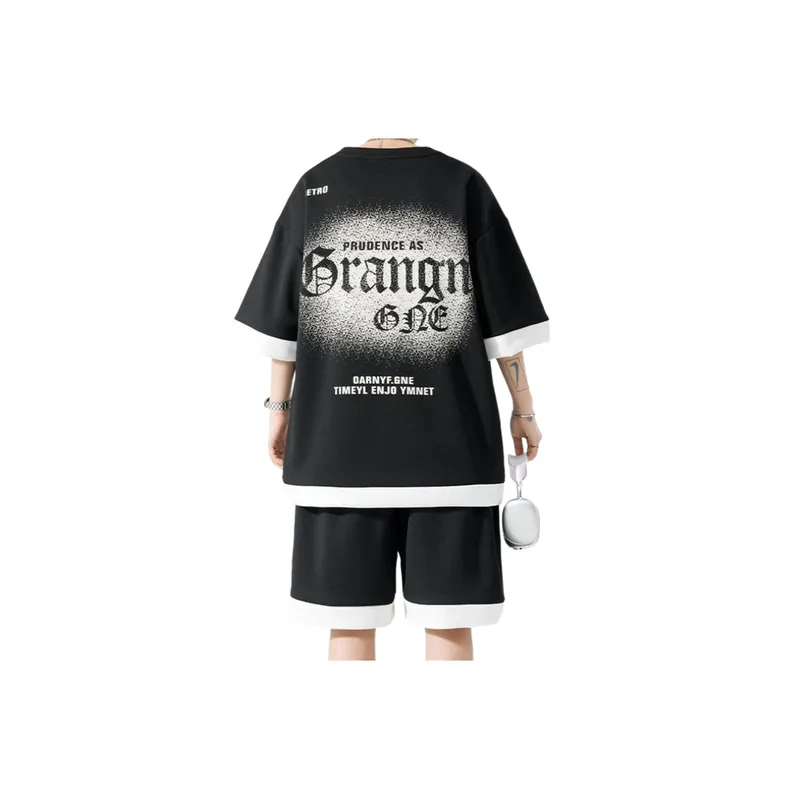 Quick Drying Short Sleeved Retro Suit-1