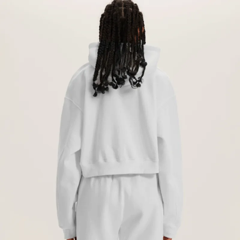 Retro Plain Cotton Sweatshirt Women-3