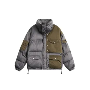 Vintage Stitching Pike Long And Short Outdoor Style Cotton padded Jacket