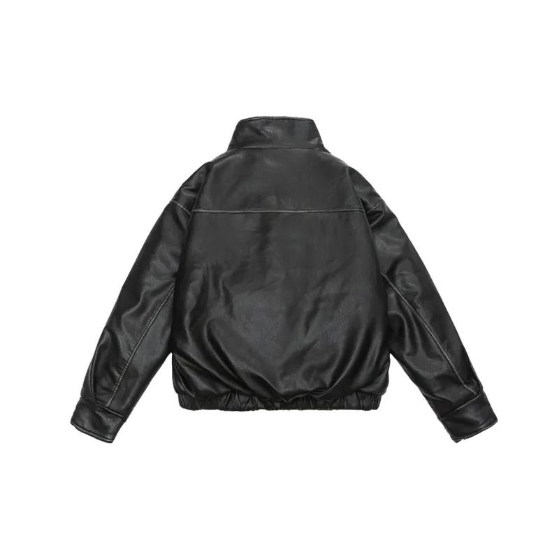 Funky Loose PU Jacket-1