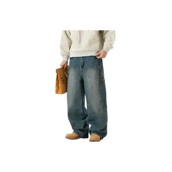 Casual Fashionable Straight Leg Jeans