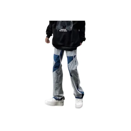 Hip-Hop Loose Patchwork Jeans