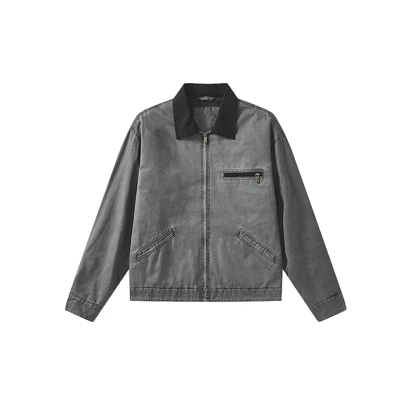 Simple Washed Jacket-6