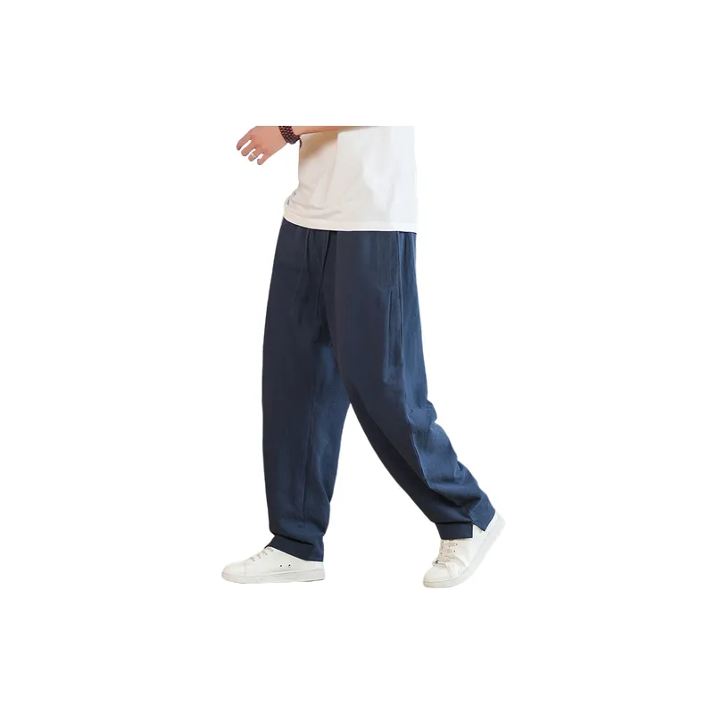 Plain Loose Casual Pants-0