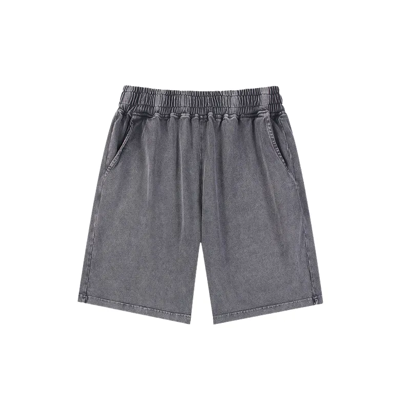 Retro Simple 100% Cotton Casual Shorts-0