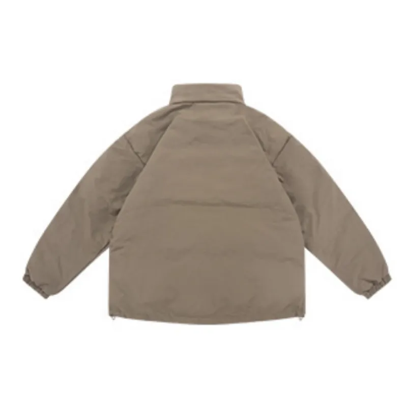 Casual Simple White Duck Down Jacket-1