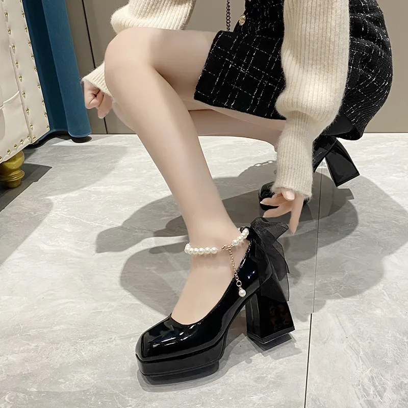Bow Fashionable Mary Jane Shoes-1