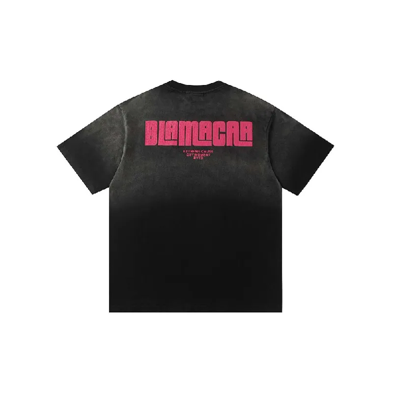 Retro Loose Cotton Blended Fabric T-Shirt-1