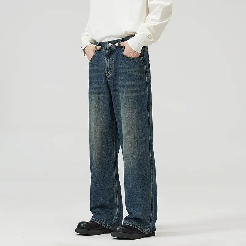 Simple Loose Jeans-3