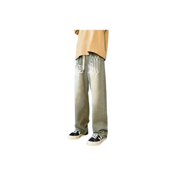 Casual Embroidered Print Jeans