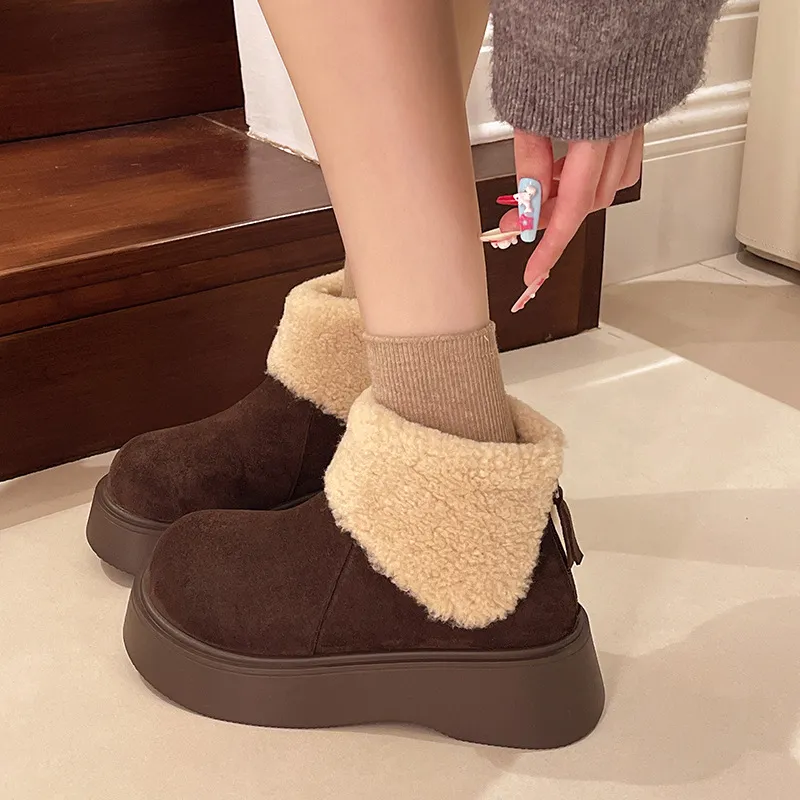 Fashion Zipper Snow Boots-4