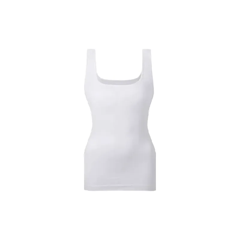 Simple Plain Milk Fiber Vest Women-5