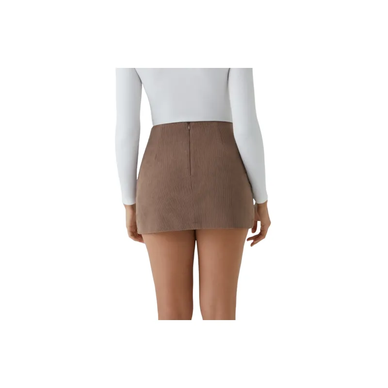 Fashionable Plain Spandex Casual Skirt Women-1