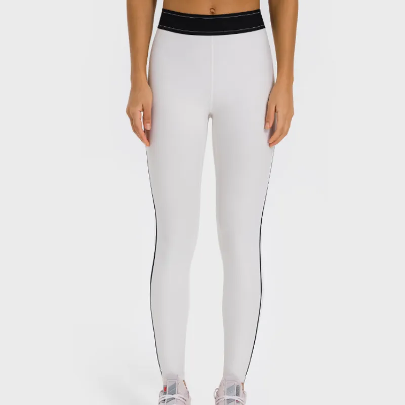 Sporty Contrast Color Leggings Women-12