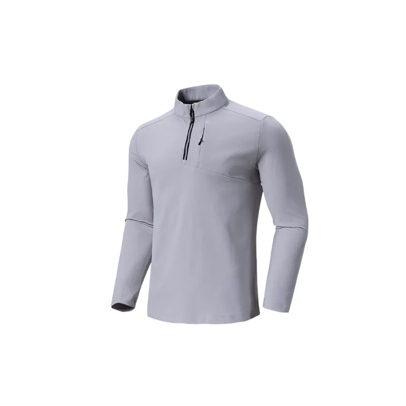 Sporty Zipper Blended Synthetic Fabrics T Shirt-2