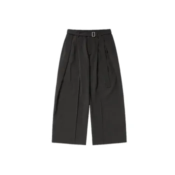 Casual Loose Blended Synthetic Fabrics Suit Trousers