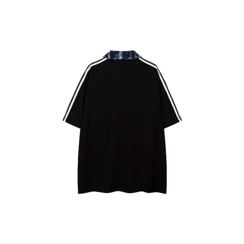 Loose Denim Lapel POLO Shirt-3