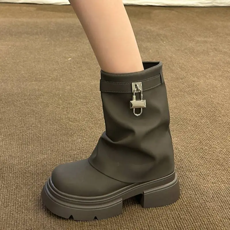 Denim Retro Fashion Ankle Boots-2