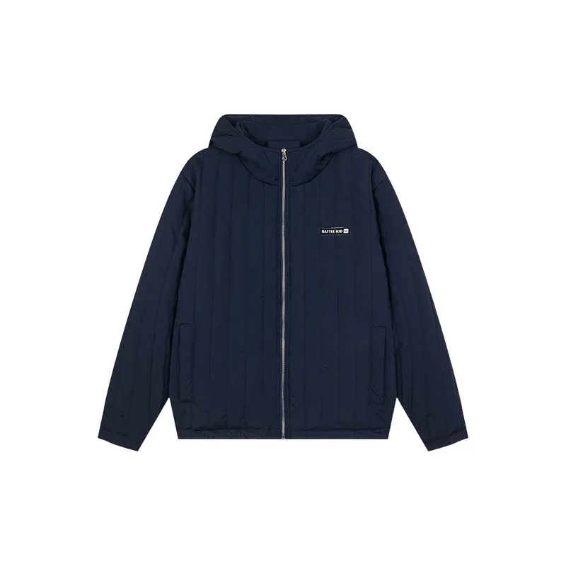 Striped Loose Cotton Quilted Jacket-2