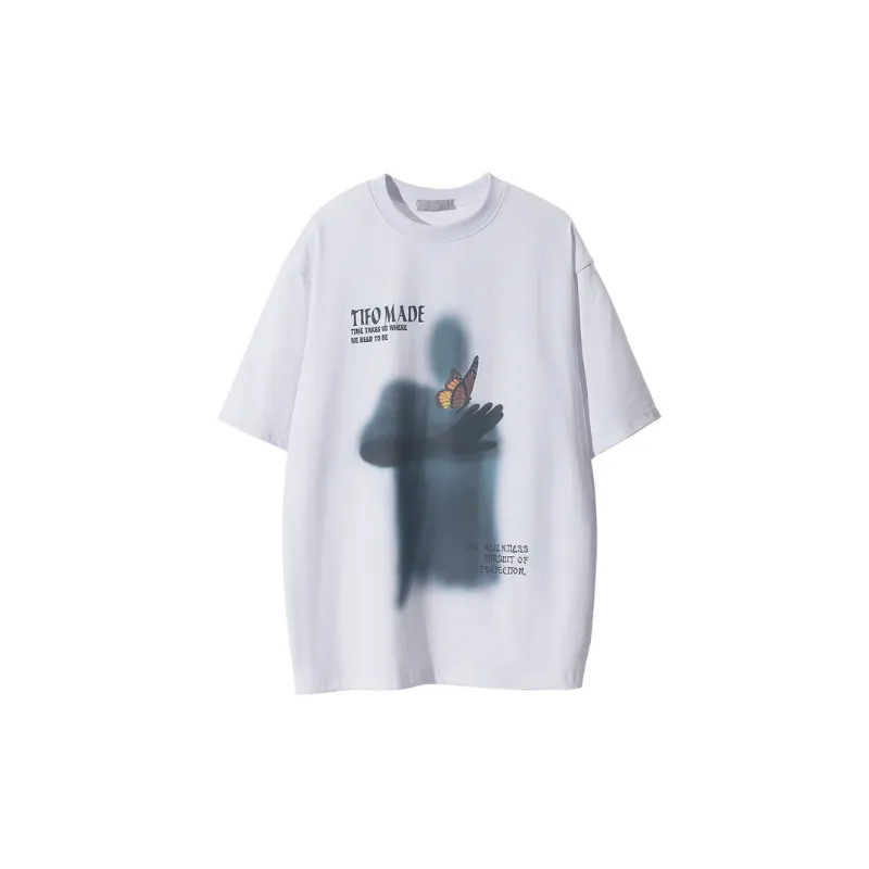 Trendy Street Loose Cotton Blended Fabric T Shirt-4