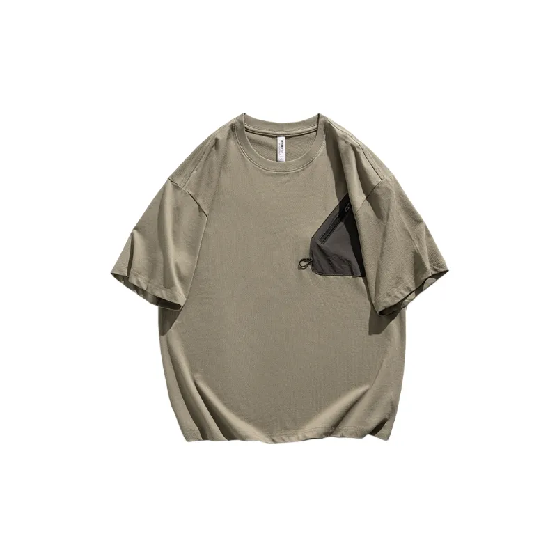 Simple Loose Cotton Blended Fabric T Shirt Unisex-7