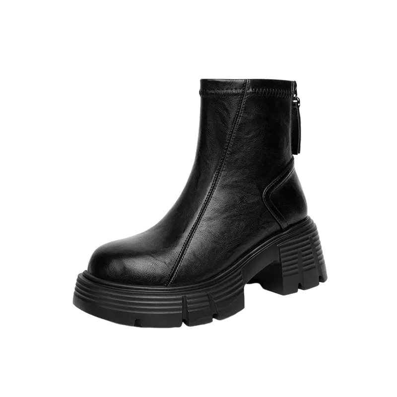 Retro Zipper Martin Boot-0