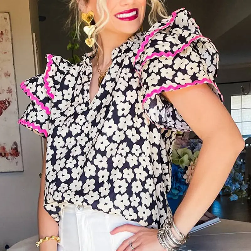 Casual Fashion Chiffon Shirt-3