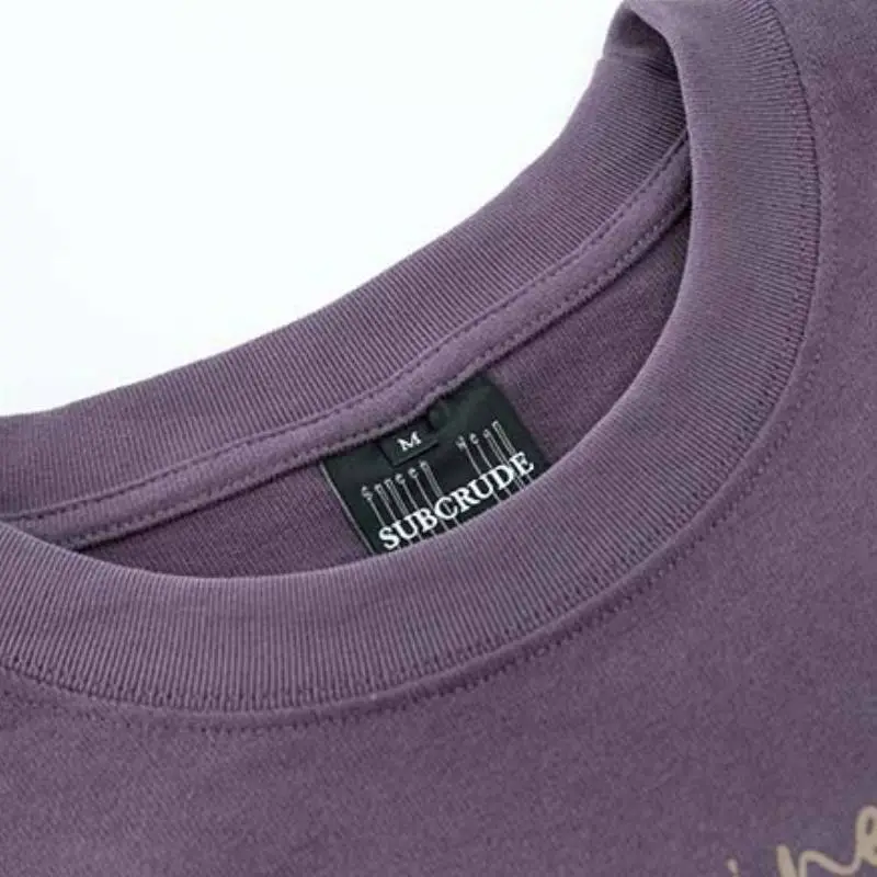 Retro Letter Cotton Blended Fabric T Shirt-4