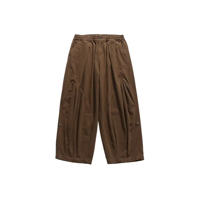 Retro Casual Wide Leg Cargo Pants-4